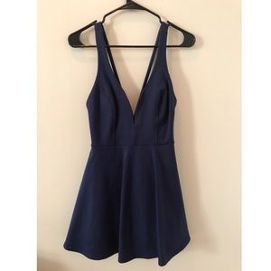 Love Galore Navy Blue Skater Dress